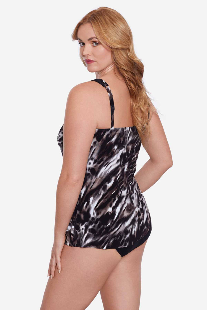 Plus Size Mirage Tankini Top in Tempest