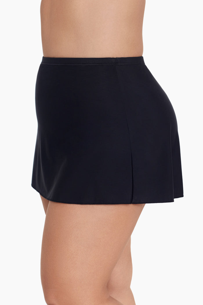 black Plus Size Swim Skirt Bottom