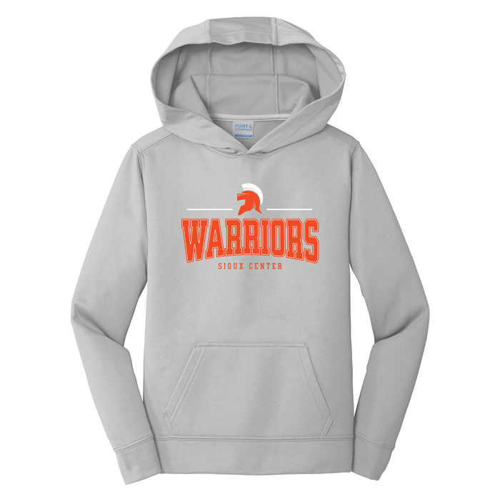 Port & Co Adult Silver Gray Performance Hoodie PC590H