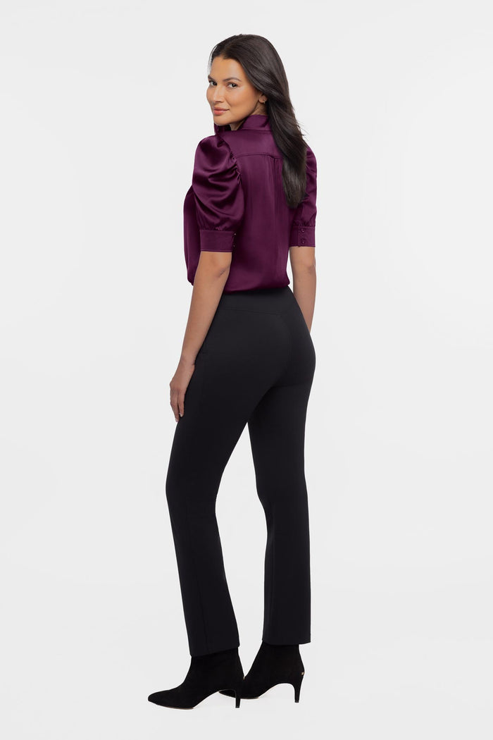 Puff Sleeve Charmeuse Blouse In Bing
