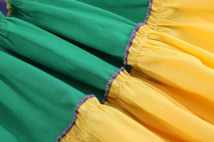 Purple, Green and Gold Mardi Gras Dress - Lil Cactus