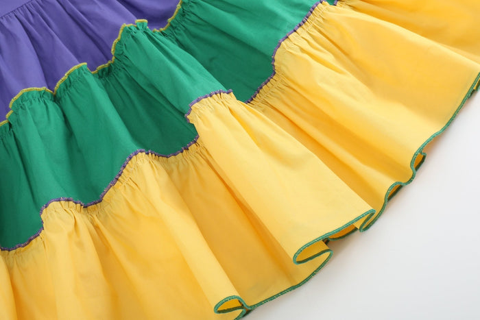 Purple, Green and Gold Mardi Gras Dress - Lil Cactus