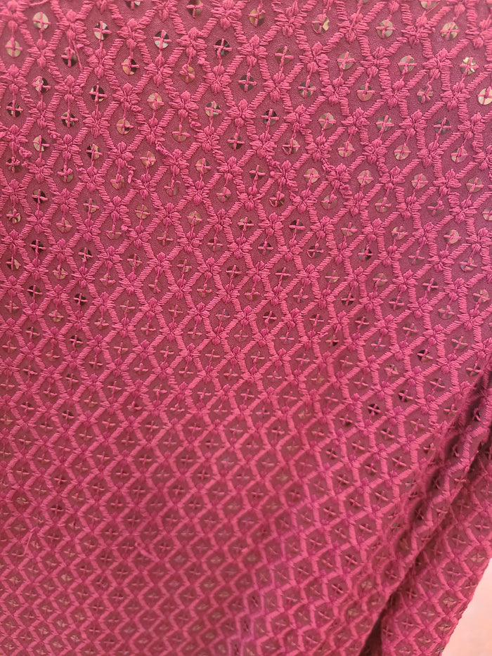 Purple Sequin Chikankari Kurta