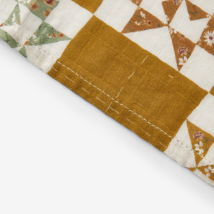 Quilt Organic Cotton Two-Piece Burp Cloth Set - Babies in Bloom