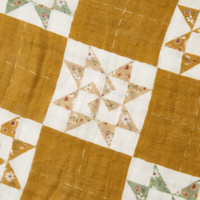 Quilt Organic Cotton Two-Piece Burp Cloth Set - Babies in Bloom