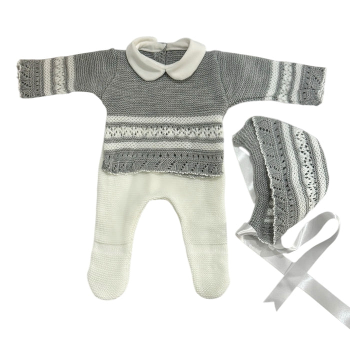 Rafael Grey 3-piece Knitted Set