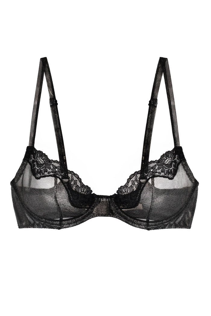 Ramonda black silver bra - yesUndress