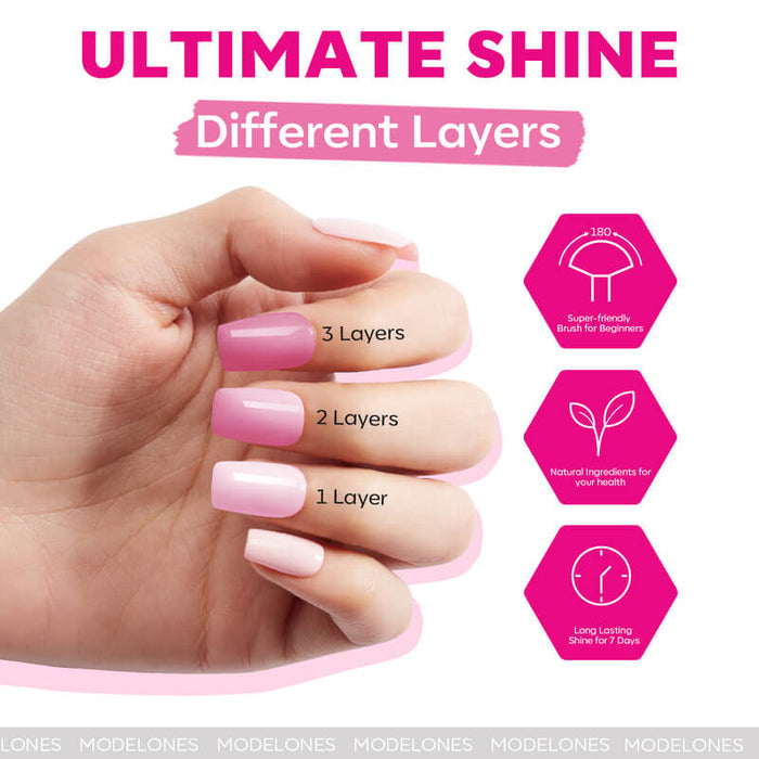 Raspberry Nail Polish Kit MODELONES #