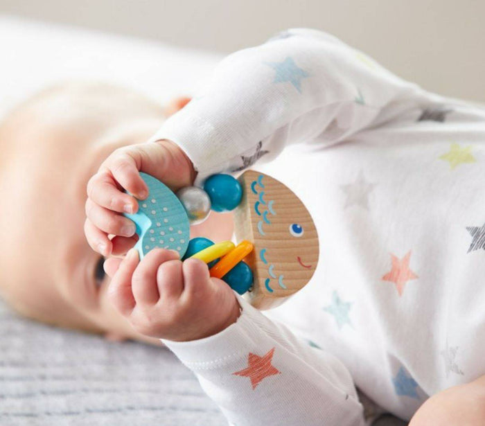 Rattlefish Wooden Baby Rattle - Babies in Bloom