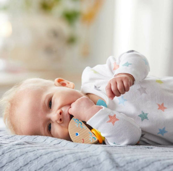 Rattlefish Wooden Baby Rattle - Babies in Bloom