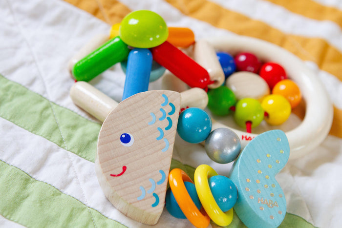 Rattlefish Wooden Baby Rattle - Babies in Bloom