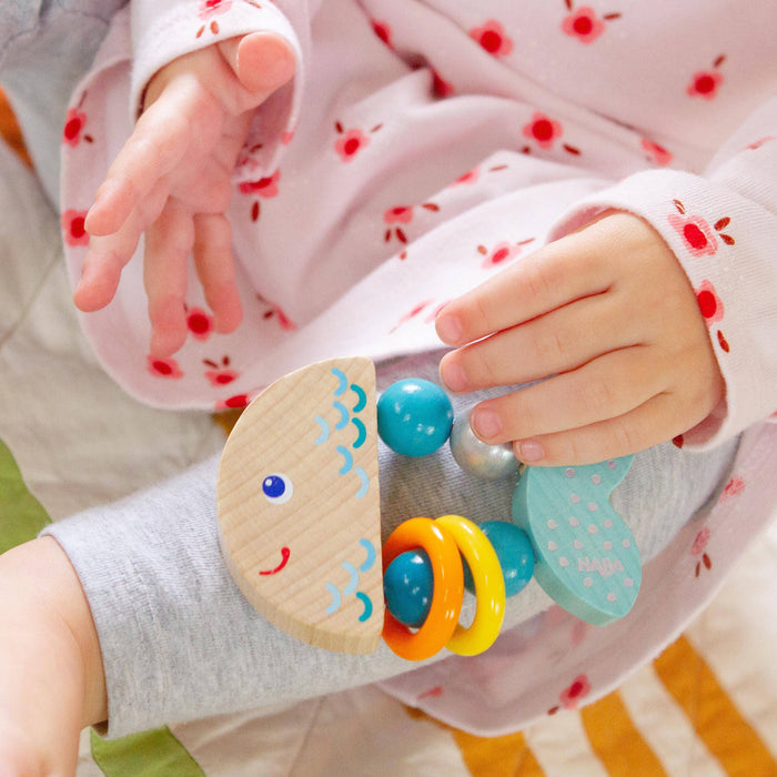 Rattlefish Wooden Baby Rattle - Babies in Bloom