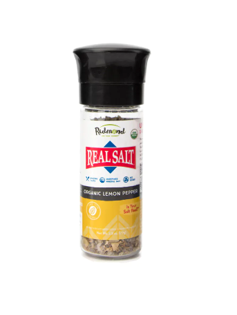 Real Salt Lemon Pepper Grinder 2.8 oz
