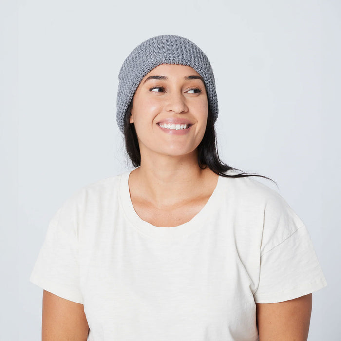 Recycled Waffle-Knit Beanie