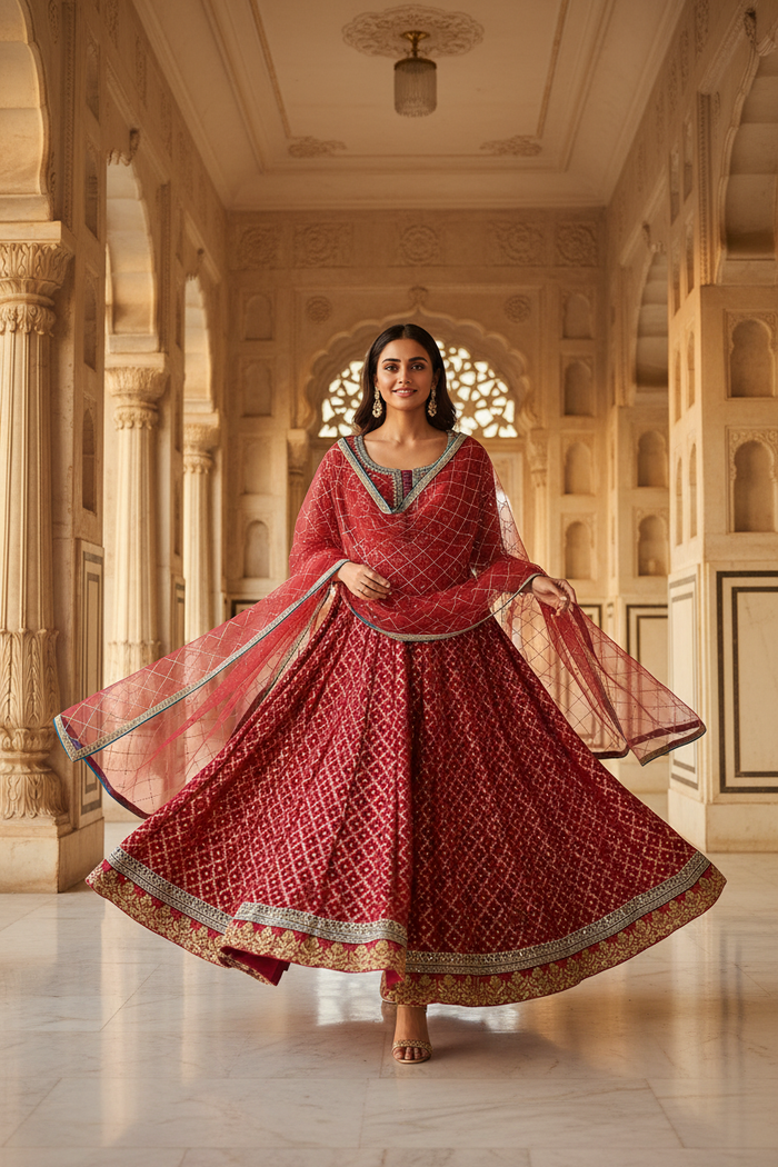 Pose 2 - Walking with dupatta veil