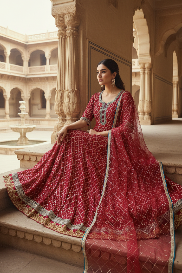 Pose 3 - Seated with dupatta