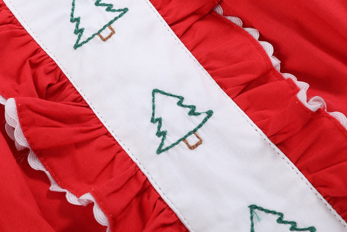 Red Ruffle Christmas Tree Dress - Lil Cactus