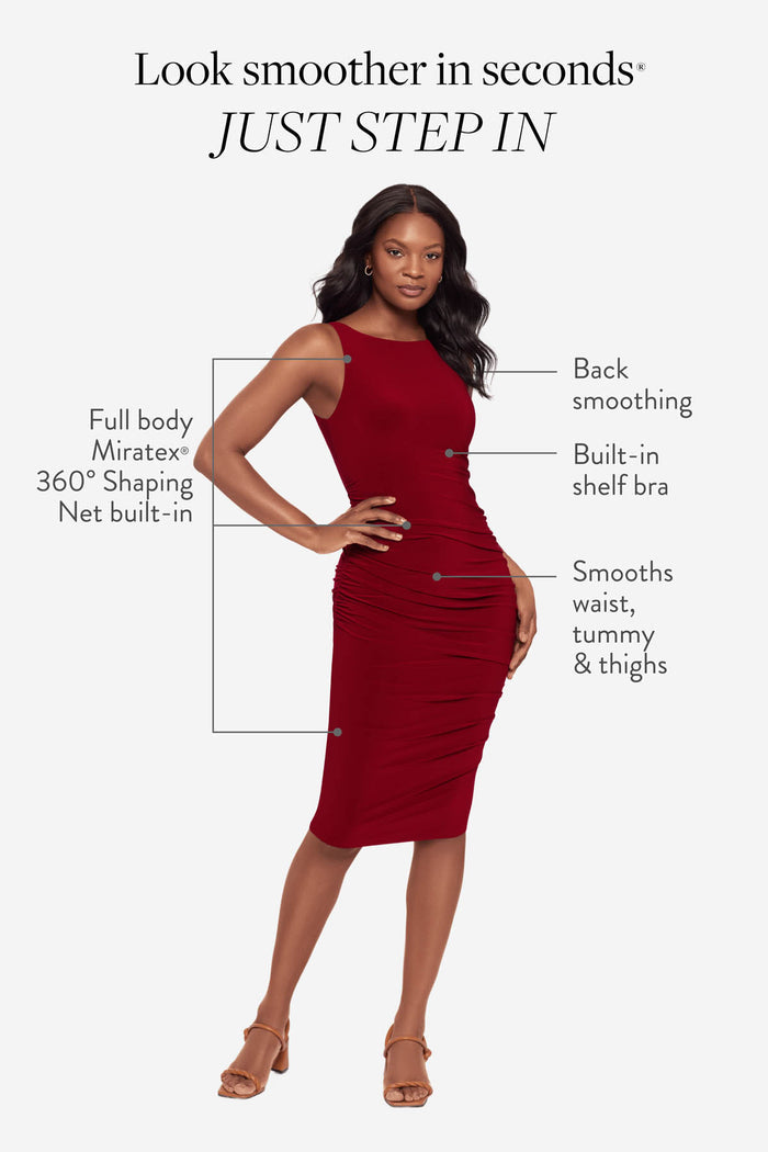 Regi Shaping Dress in Crimson