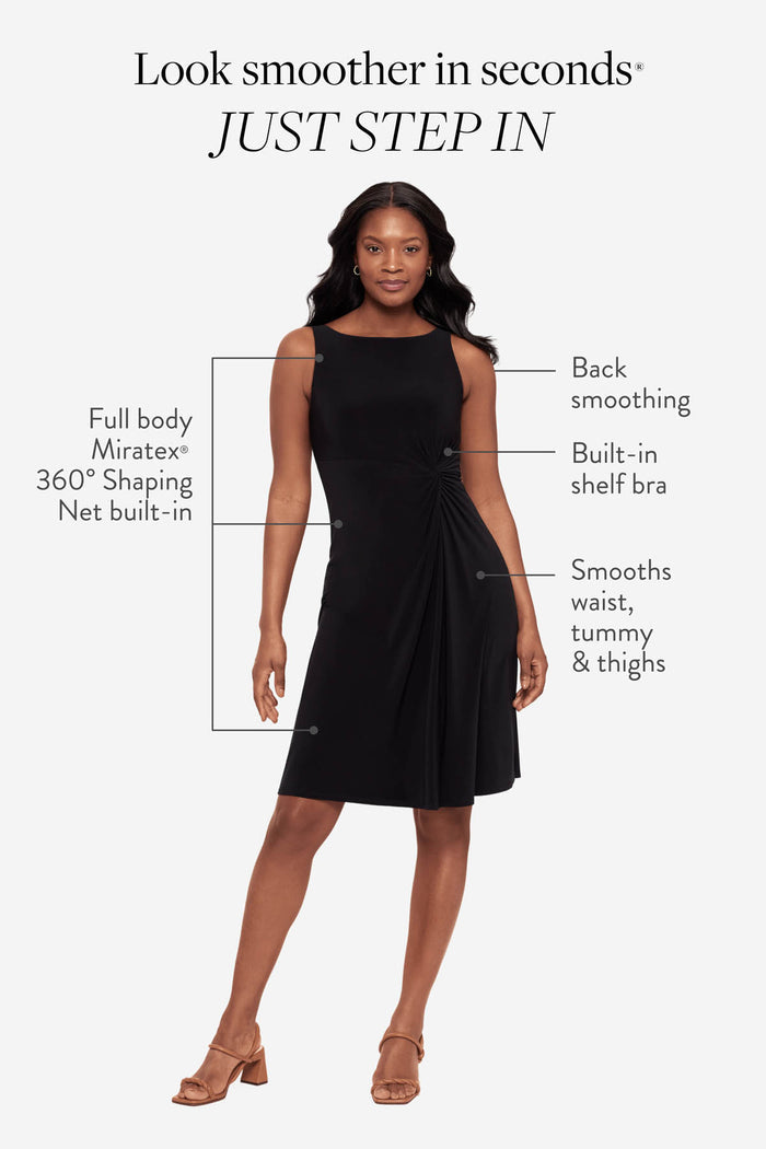 Remi Fit & Flair Shaping Dress in Black