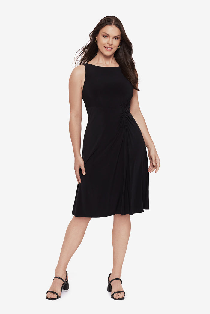 Remi Fit & Flair Shaping Dress in Black