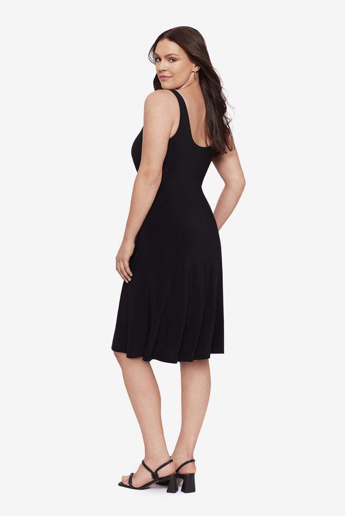Remi Fit & Flair Shaping Dress in Black