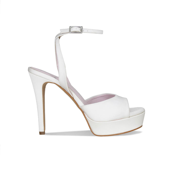 Riviera: White Satin Shoes Sole Bliss