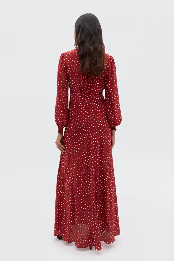 RIXO - Emory Dress in Layla Red Dot