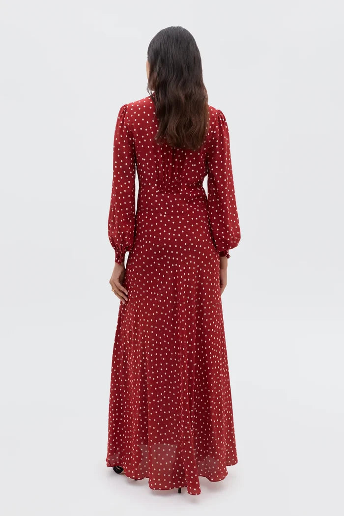 RIXO - Emory Dress in Layla Red Dot