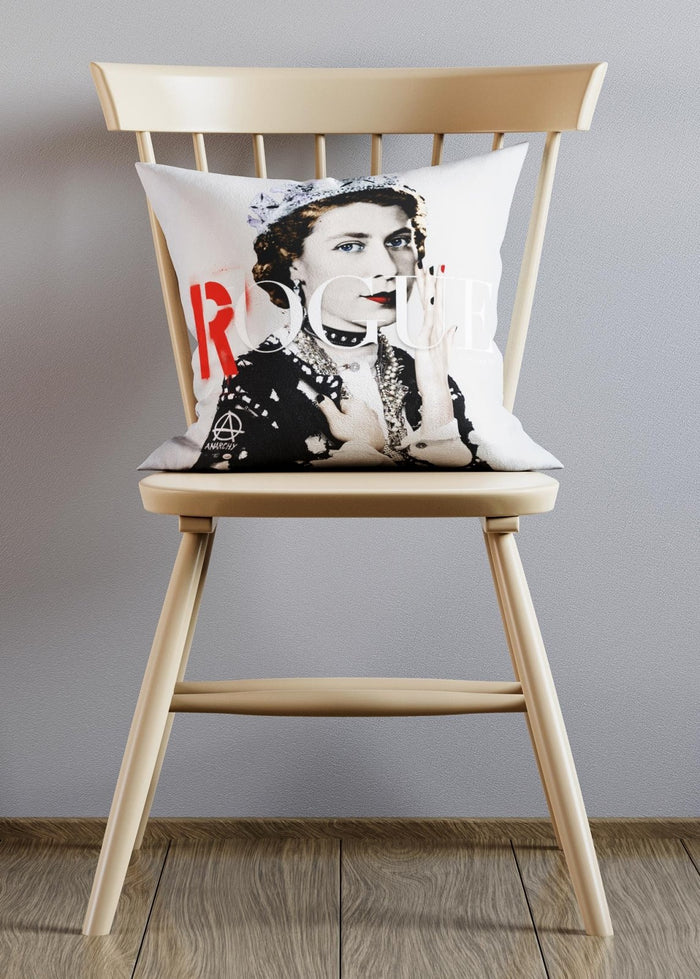 Rogue Queen's Platinum Jubilee 2022 Cushion-InkAndDrop