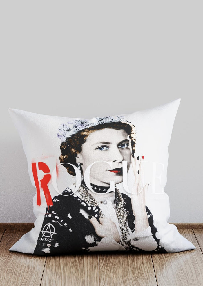 Rogue Queen's Platinum Jubilee 2022 Cushion-InkAndDrop