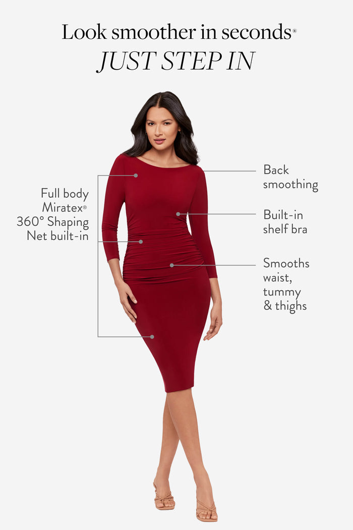Rory Shaping Dress in Crimson