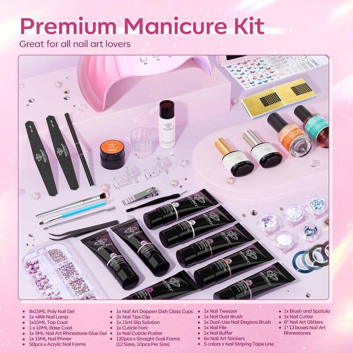 Rosy Pink Poly Nail Gel Kit MODELONES #