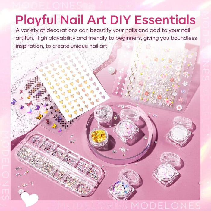 Rosy Pink Poly Nail Gel Kit MODELONES #