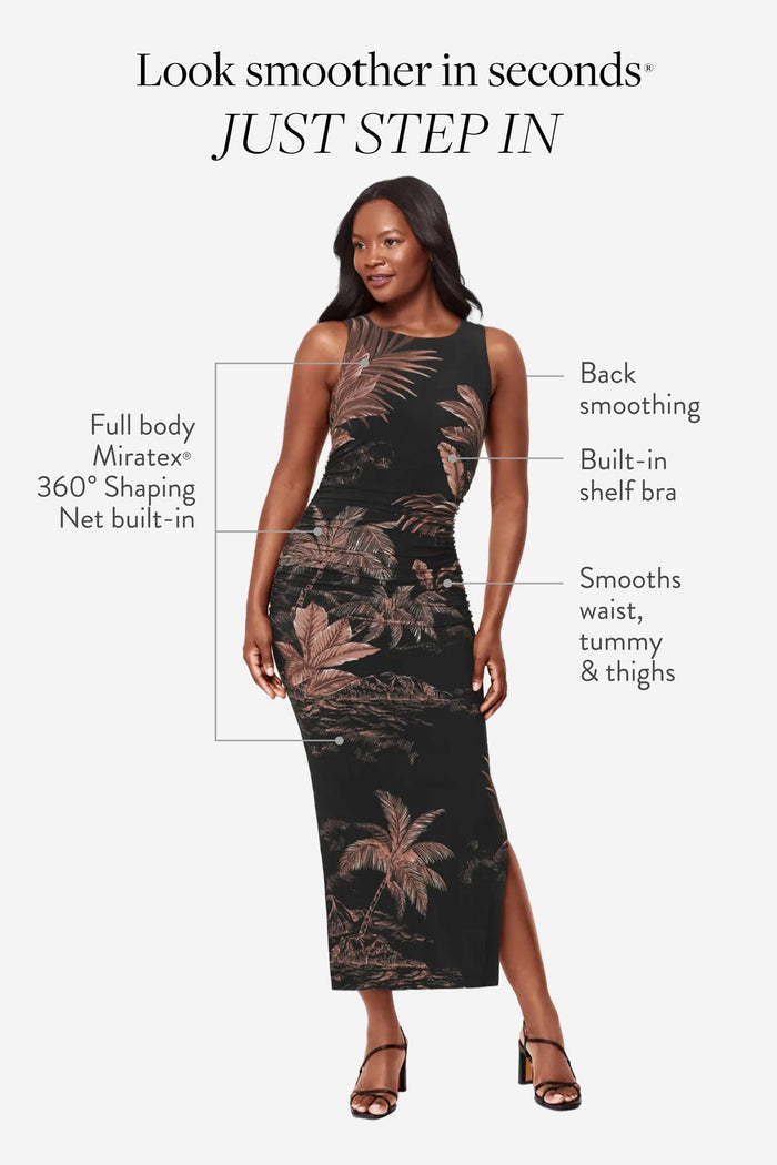 Roxi Shaping Dress in Coco Palm