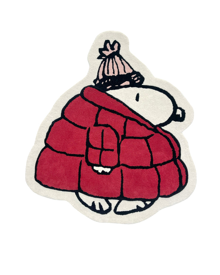 Rug PEANUTS Puffer Jacket Red 3.6 x 3.7ft
