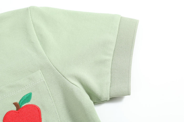 Sage Green Apple Polo Golf Shirt - Lil Cactus