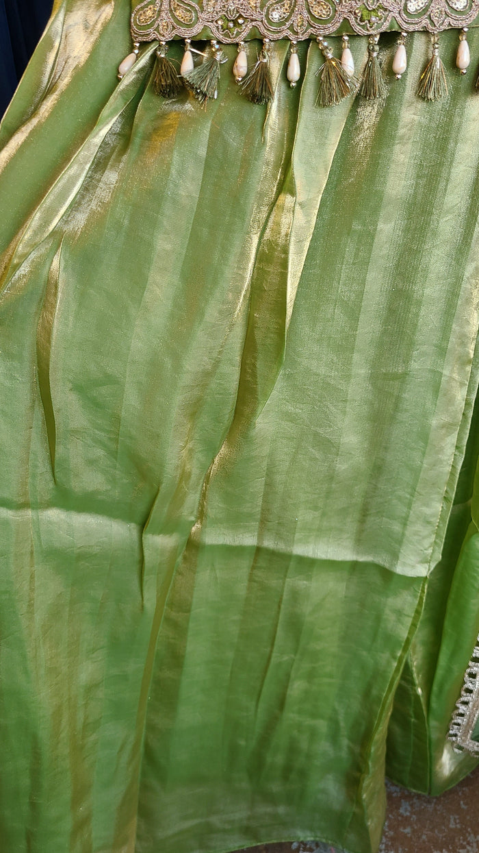 Sage Green Eid Sharara Set