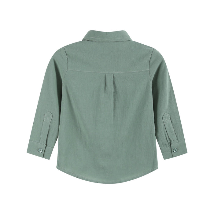 Sage Green Mallard Boys Dress Shirt - Lil Cactus