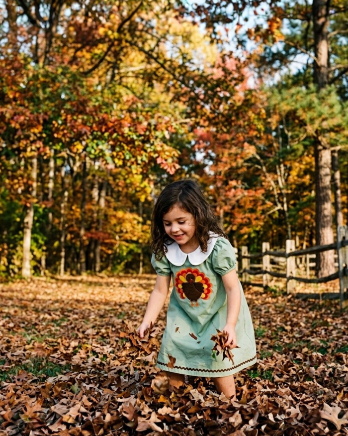 Sage Green Turkey Collared Dress - Lil Cactus