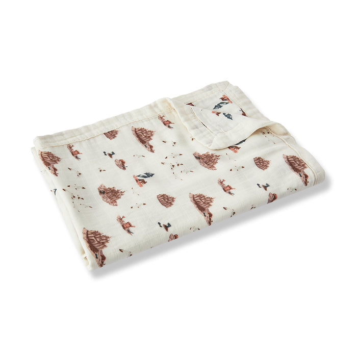 Sandcastle Big Lovey Three-Layer Muslin Blanket
