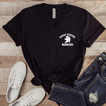 SC HELMET POCKET VNECK - HEATHER BLACK
