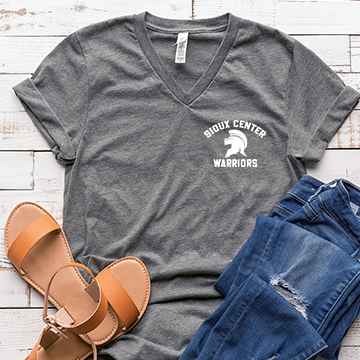 SC HELMET POCKET VNECK - HEATHER CHARCOAL