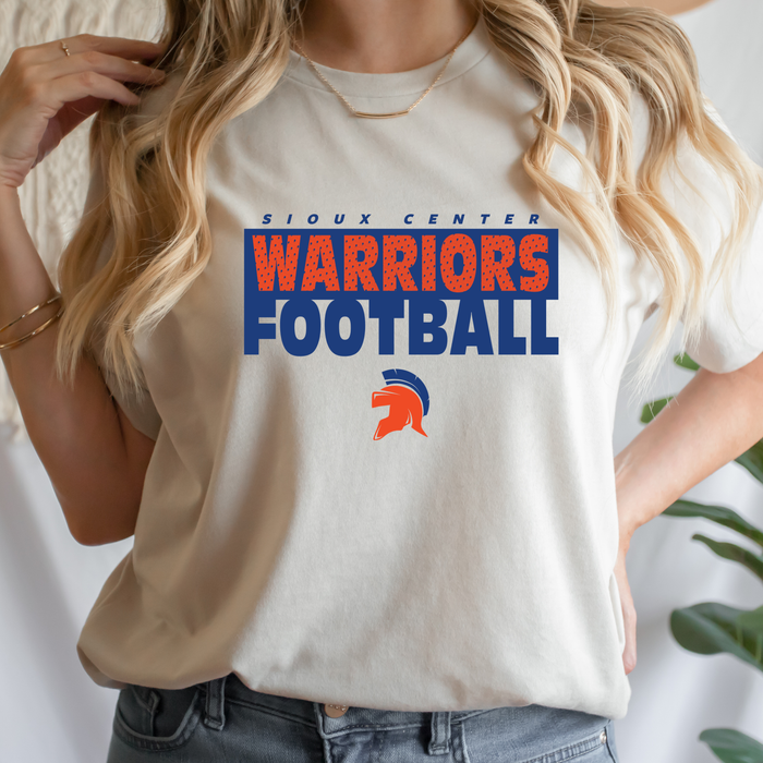 SC Warrior Football Heather Dust Bella + Canvas Tee