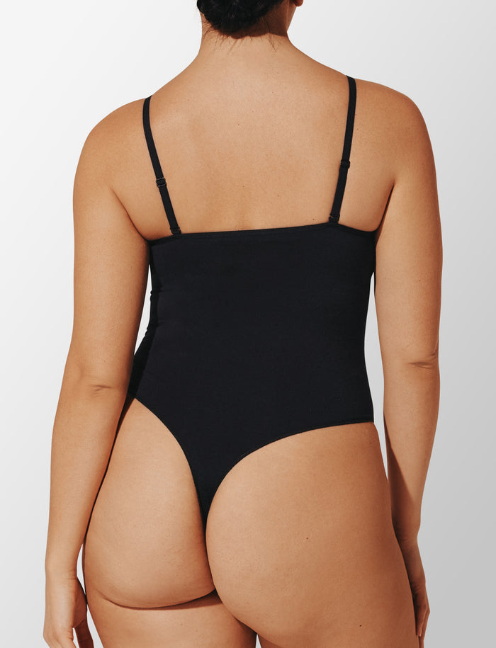Seamless Cloud Cotton Bodysuit, Black - Thirdlove - Nylon/Spandex,modelH