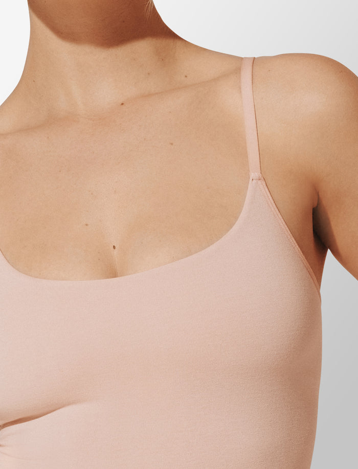 Seamless Cloud Cotton Bodysuit, Rose Dust - Thirdlove - Nylon/Spandex,modelMMM