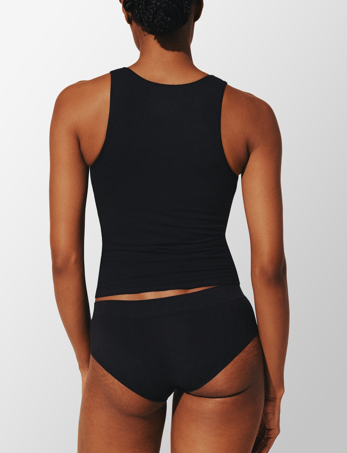 Seamless Cloud Cotton Shelf Tank Top, Black - Thirdlove - Nylon/Spandex,modelAAA