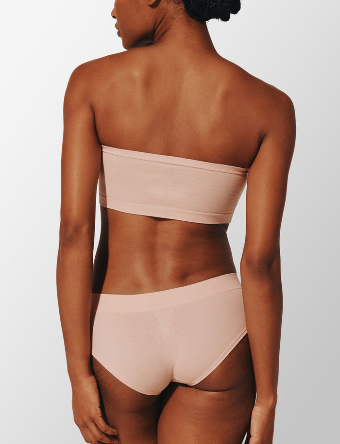 Seamless Cloud Cotton Wireless Bandeau, Rose Dust - Thirdlove - Nylon/Spandex,modelAAA