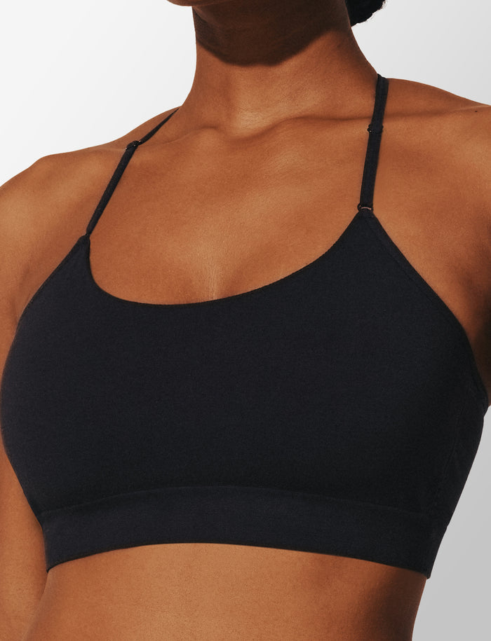 Seamless Cloud Cotton Wireless Bralette, Black - Thirdlove - Nylon/Spandex,modelAAA