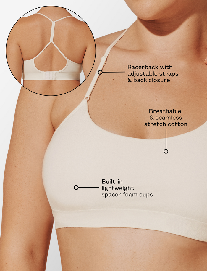 Seamless Stretch Cotton Wireless Bralette