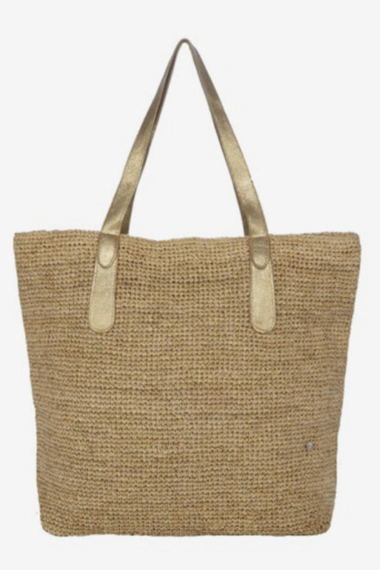 Sedona Lux Tote Bag in Natural/Gold